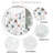 Floral Shower Curtain with Hooks Included