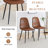 Modern Faux Leather Upholstered Dining Chair with Gold Cantilever Base-384739023