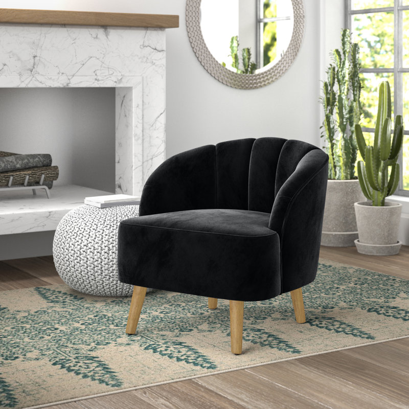 Armchair, Black Velvet