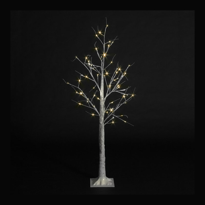 150cm H Lighted Artificial Pine Christmas Tree, 150cm H x 30cm W x 30cm D, Warm White