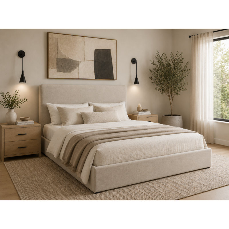 Bendine Upholstered Storage Bed, Kingsize (5')