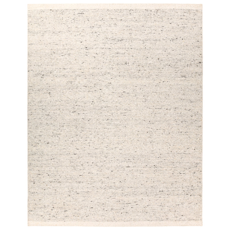 Jaipur Living Amgala LEO15 Handmade Solid Ivory Area Rug (8'x10'), Rectangle 8' x 10'