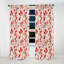 Motif à pois rouge et blanc - Rideau abstrait - Rideau abstrait obscurcissant - 1 panneau-107564411