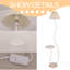 Lampe sur pied moderne avec abat-jour plissé avec base en marbre et table d'appoint
