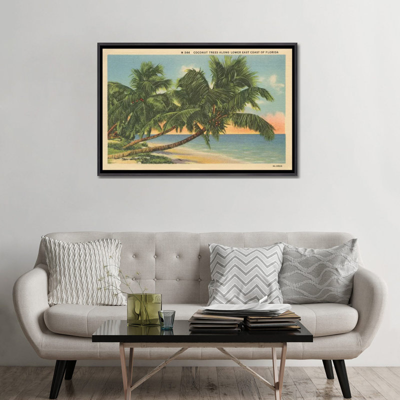 «Beach Lookout» par Isabelle Z - impression d'art graphique, H 32 po x l 48 po x 1,5 po, Aucun mat