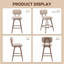 Upholstered Counter Stool with Metal Frame-437404461
