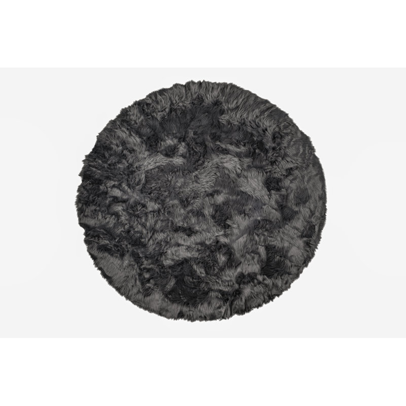 Tapis rond en fausse fourrure Clarra