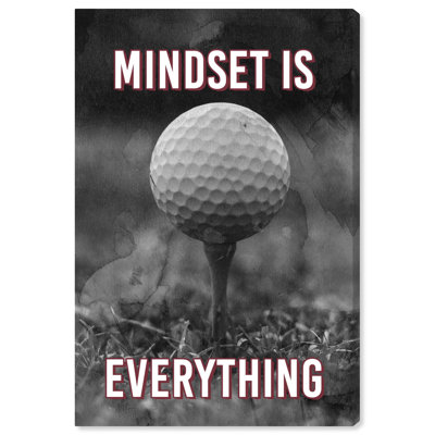 «Mindset is Everything Golf», reproduction d'art sur toile par Notoriart