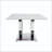 Rectangular Coffee Table with Marble Pattern MDF Top and Silver Stainless Steel Base