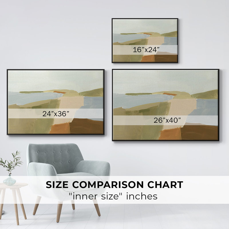 Stacked Landscape II, reproduction d'art sur toile, H 25 po x l 37 po x P 2 po, Noir