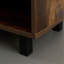 Console rustique brune avec armoire de rangement à pousser pour ouvrir jusqu'à 65 pouces, idéale pour le salon et la chambre à coucher