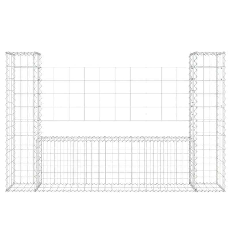 Panneau de clôture en métal argenté, H 39,4 po x l 55,1 po x P 7,9 po