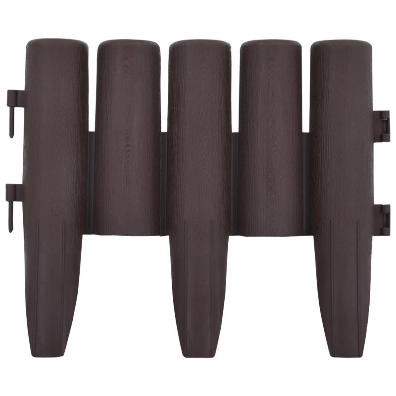 Arik 23.5cm H x 28.4cm W Plastic Lawn Edging, Brown