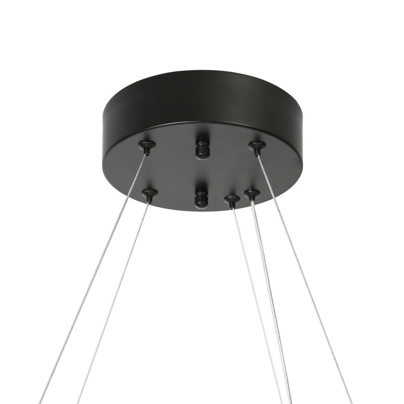 Hildegarde Dimmable Wagon Wheel LED Chandelier