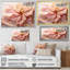 Impression sur toile de fleurs liquides liquides tendres en blanc et rose clair - formes abstraites-236746768-236746769