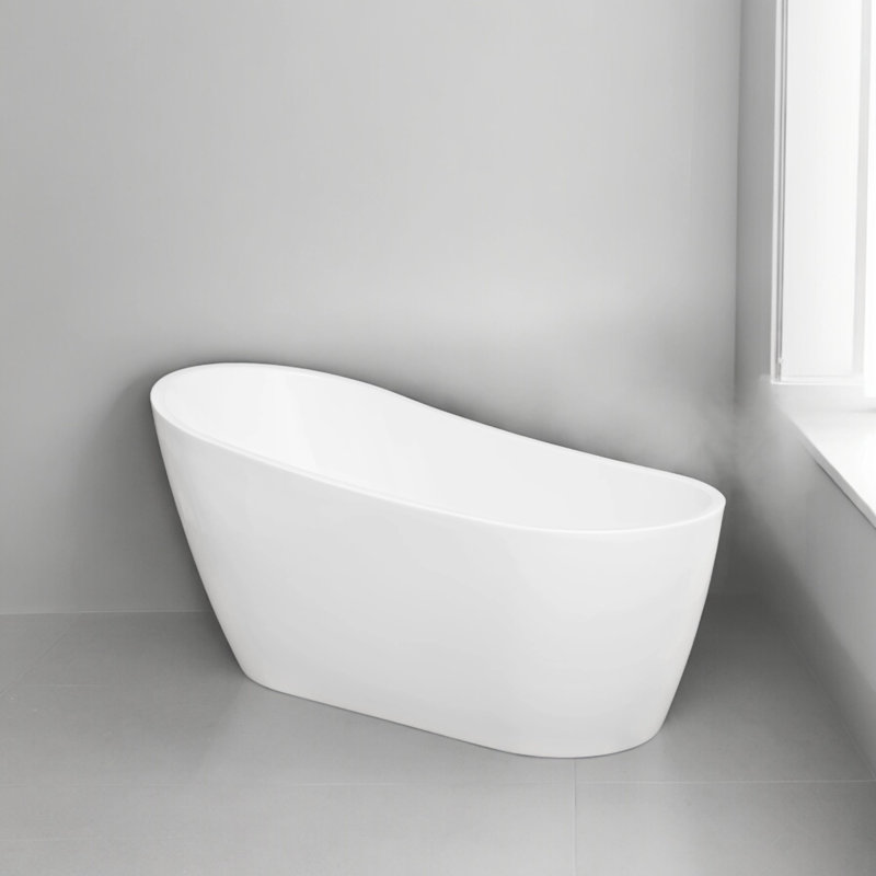 59'' x 30.75'' Freestanding Soaking Acrylic Bathtub