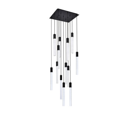 Luminaire suspendu rectangulaire à 13 lumières Aliha