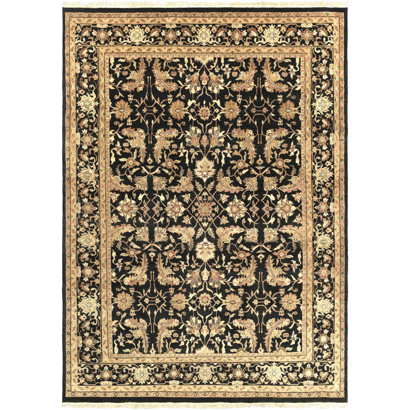 Barlett Hand Knotted Wool Oriental Indoor Rug, Rectangle 3'6" x 5'6"