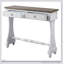 Console à 2 tiroirs blanc antique avec rangement spacieux et conception avant française durable pour un décor élégant
