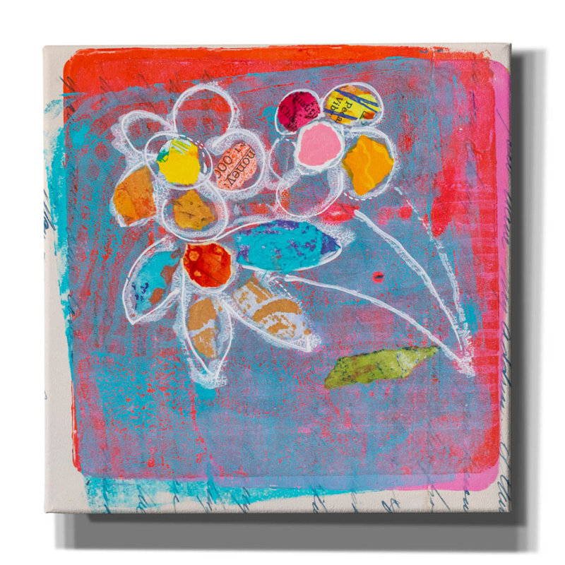 «Pastel Blooms» par St. Hilaire Elizabeth, art mural sur toile, H 12 po x l 12 po x P 0,75 po