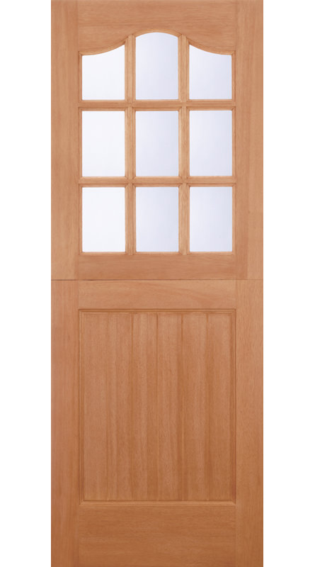 Stable 9L Glazed Hardwood External Door, 1981mm H x 762mm W x 44mm D