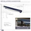 Auvent de jardin rétractable 10 pi x 8 pi - bleu et auvent - avec cadre en aluminium et manivelle pour patio, terrasse, tissu de balcon,
