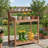 HDPS 3-layer Outdoor Garden Potting Bench Table with 4 Side Hooks