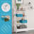 RiverRidge Amery 4-Tier 24in Ladder Shelf with Display Shelf and Storage Organizer Bin - White with 2 10" Floating Bookshelves