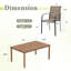 Ensemble de salle à manger rectangulaire pour 6 personnes avec chaises empilables Textilene-124570991
