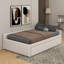 Lit de jour double rembourré en L avec lit gigogne escamotable double-759341286