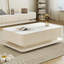 Table basse rectangulaire en bois manufacturé blanc