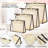 16 Pack Clear Handbag Storage Organizer And 16 Stainless Steel S-Hooks Anti-Dust Purse Storage Bags With Zipper And Handle Moisture Proof Dust Cover Organizer Bags For Closet Hanging, 4 Assorted Sizes