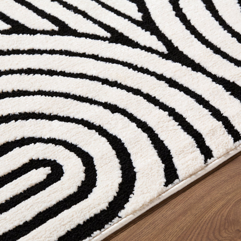 Rachel Zoe X Livabliss The Studio Edit Machine Woven Rug, Rectangle 9' x 11'12", Black