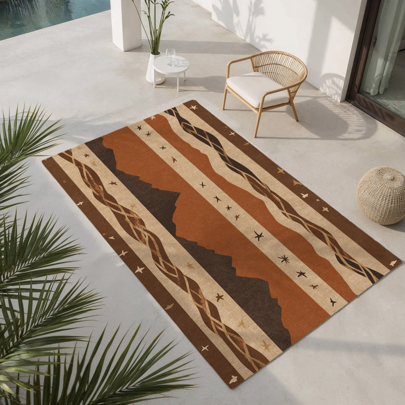 Tapis intérieur et extérieur Ripple Sands, Rectangle 1 pi 6 po x 2 pi 6 po