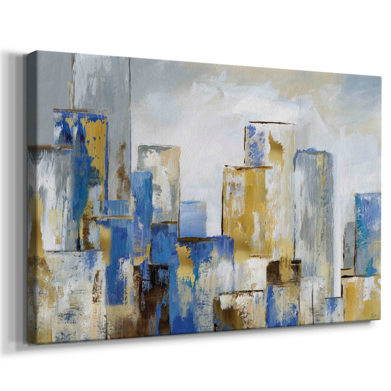 City Blues I -Gallery Wraraped Cavas, H 24 po x l 36 po
