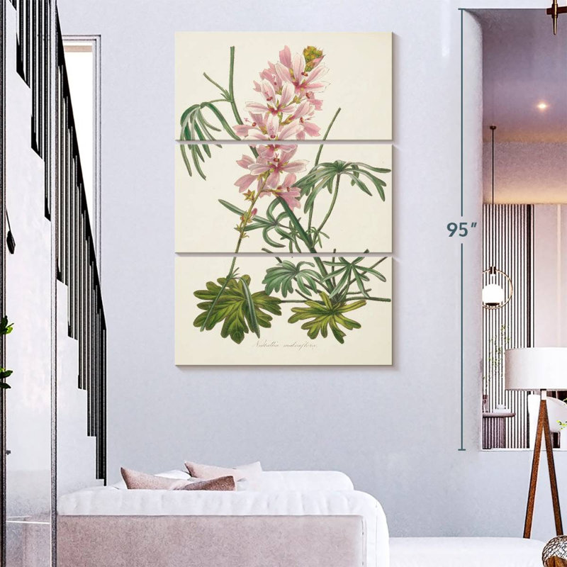 Harnek antique botanique I crème, H 32 po x l 20 po