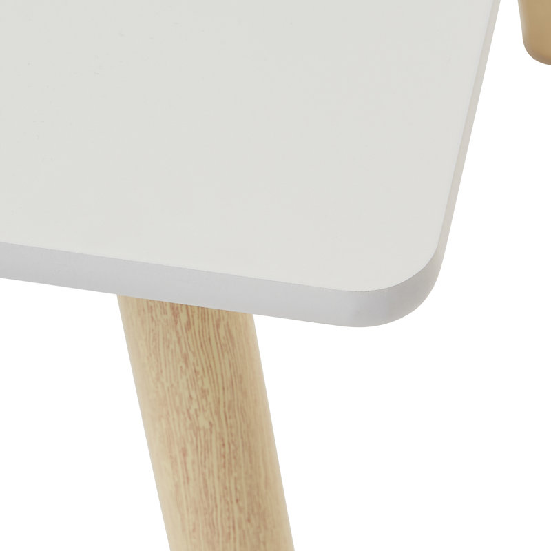 Kids White & Pinewood Chairs (pack of 2)