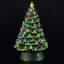 Arbre de Noël en céramique avec lumières DEL Nostalgic, 12 po, vert-563223083