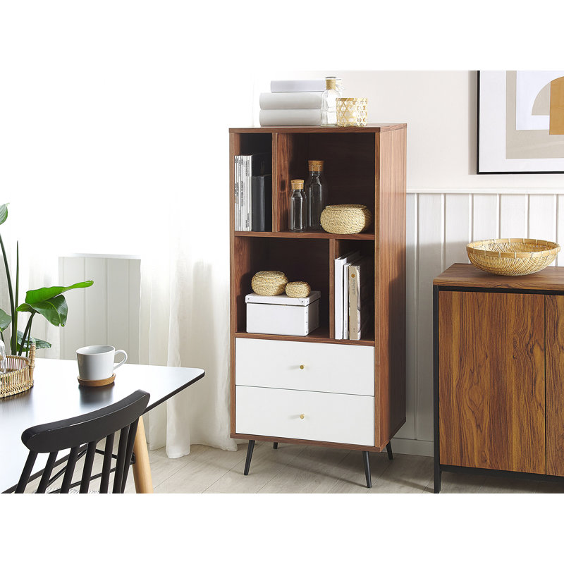Magrans 139cm H x 60cm W Standard Bookcase, White