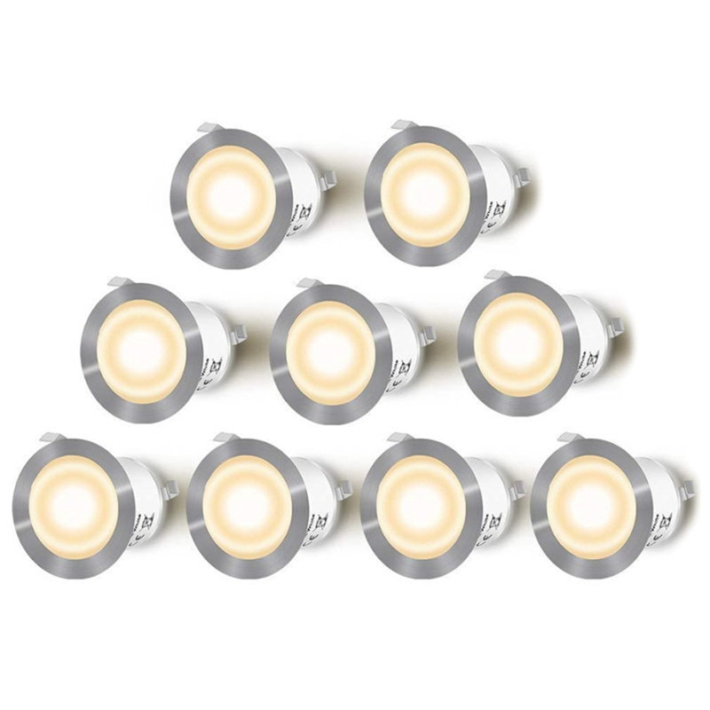 Ensemble de lumières encastrées pour terrasse à DEL au sol pour éclairage extérieur blanc chaud et basse tension
