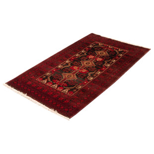 Macaluso One-of-a-Kind 3'11" X 7'3" New Age Wool Area Rug in Black