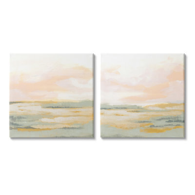 «Sunrise Sky Abstraction Wrarap Canvas» par June Erica Vess, 2 pièces