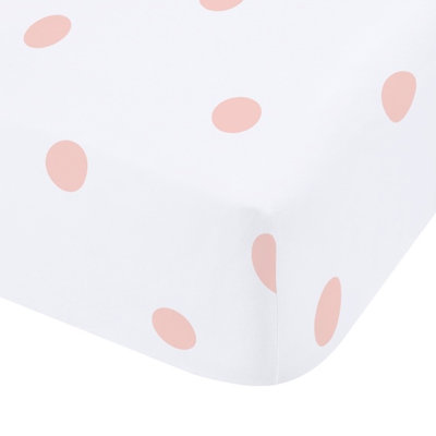 Brushed Polka Dot Cotton Fitted Sheet