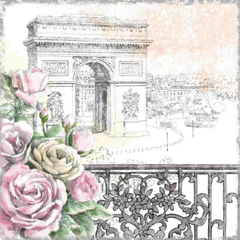 " Paris Roses V " by Beth Grove, 20'' H x 20'' W x 1.25'' D