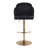 Dahlia Contemporary Adjustable Barstool In Metal With Metal Accent And Round Metal Footrest By Lumisource - Set Of 2-114850890-114850893