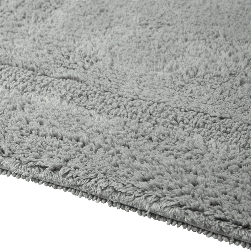 Tapis pour salle de bain 100% coton Lux, Argent argent