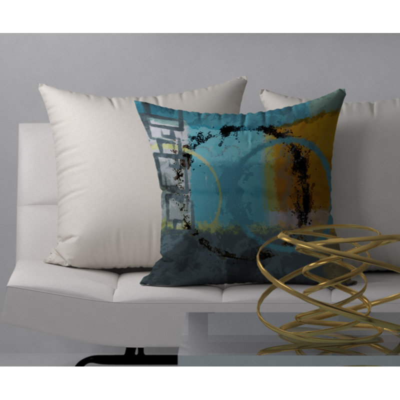 Housse de coussin décorative carrée invitante et insert, 18 po x 18 po