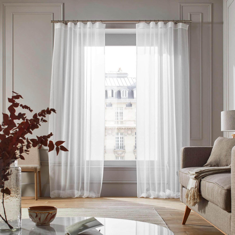 Michaela Sheer Curtain Single Panel, 350 W x 300 D cm