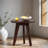 Outdoor Solid Wood Round Side Table