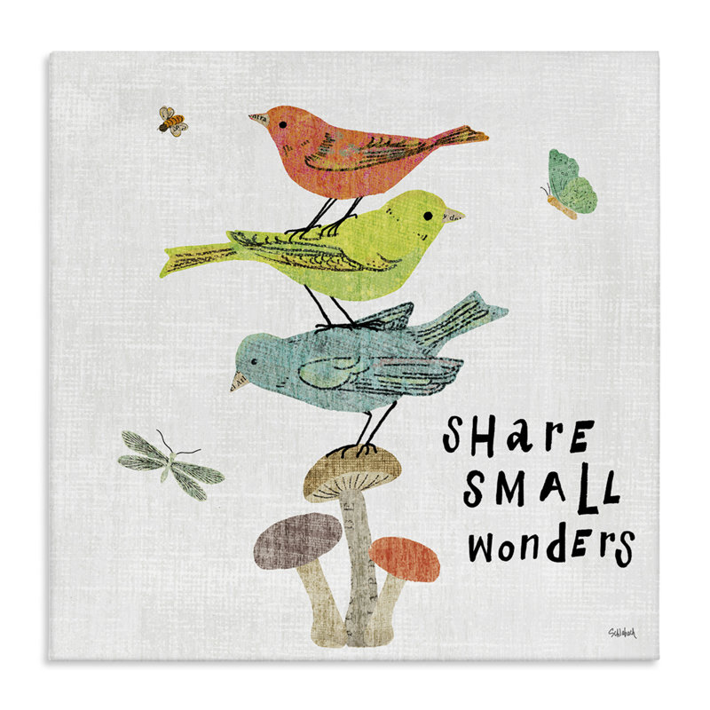 Art mural sur toile "Petites merveilles" par Sue Schlabach, H 30 po x l 30 po